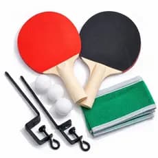Kit Jogo De Ping Pong Tênis De Mesa 2 Raquetes 3 Bolinhas 1 Redinha Com Suporte Universal