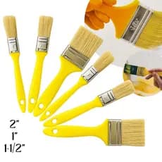 Kit Trincha Pincel para Pintura Parede Profissional Cabo Amarelo