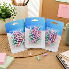Kit Alfinete Colorido Tachinha para Quadros Murais Escritório Home Office Pin Mapa Escolar