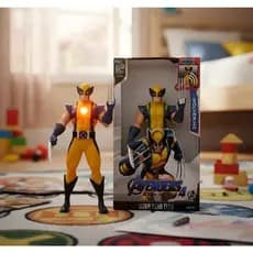 Boneco Wolverine X-Men Grande 30 Cm Articulado Com Luz E Som De Batalhas De Lutas Heroes