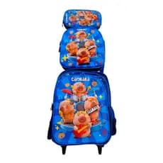 Kit Mochila Escolar Rodinha 3 Em 1 Infantil Capivara 3d Alto Relevo Impermeável
