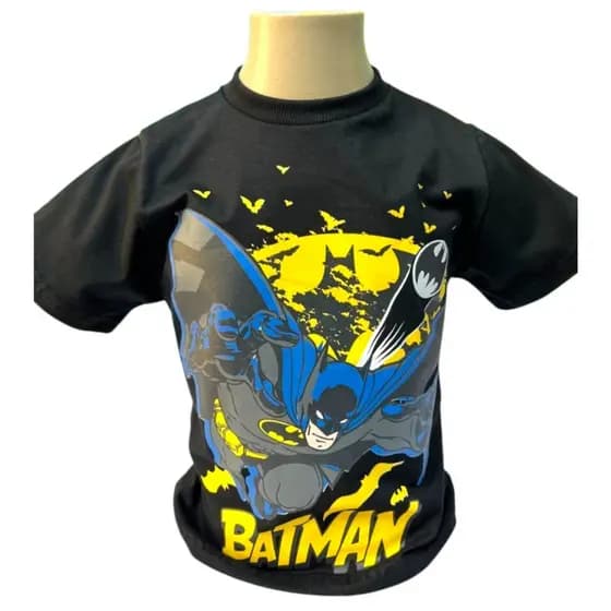 Camiseta Infantil Manga Longa \ Curta 100% Algodão - Batman