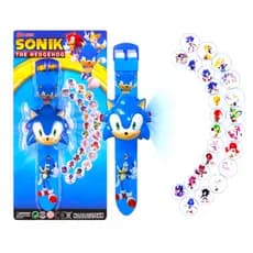 Relógio Projetor De Imagens 3d Digital Infantil - Sonic