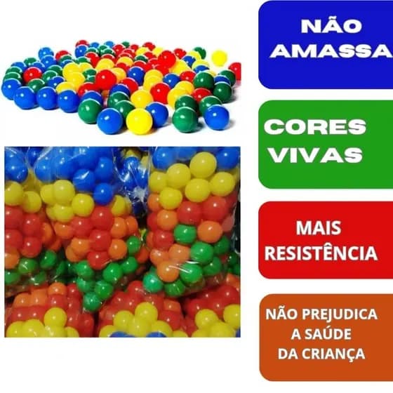pacote com 100 bolinhas coloridas para piscina de bolinha infantil 70mm  kits de 20 a 100 unidades