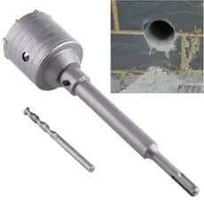 Serra Copo Videa 65mm C/ Haste Furar Parede Ar Condicionado Alvenaria Bloco Laje Concreto Tijolo
