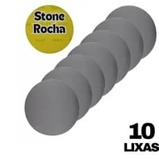 Kit 10 Lixas Brilho Seco 180mm 7 Polegadas Para Polir Mármore Granito Vidro - Kit Disco De Lixa Com Velcro
