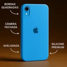 Case Silicone Aveludada p/ Iphone XR Bordas Quadradas