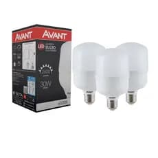 Kit 03 Lâmpadas Led Bulbo 30w E27 Bivolt 6500K Branco Frio Avant ORIGINAL (1 Ano de Garantia)