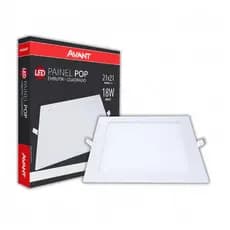 Kit 03 Luminárias Painel Plafon Led 18W Quadrado Embutir Branco 6500k Avant 01 Ano de Garântia