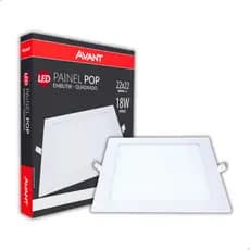 Painel Plafon Led 18w Embutir Quadrado 21x21 Luz Branco Frio 6500k