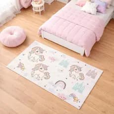 Tapete Infantil DECORATIVO 1,00 x 1,40 Kids Estampas Para Quarto Menina