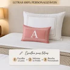 Baguete Almofada ROSE Suede Avulsa Decorativa Personalizada Com Ziper