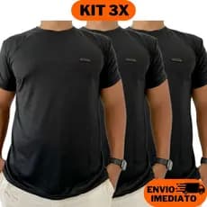 Camisetas Masculinas Dry Fit Kit 3 Geladinha Moda Academia
