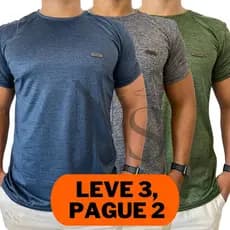 3 Camisetas Masculina Kit Camisa de Academia e Treino