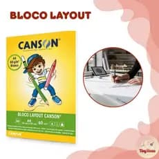 Bloco Canson Layout A4 50 Folhas Para Desenhos Tecnicos Uso Escolar