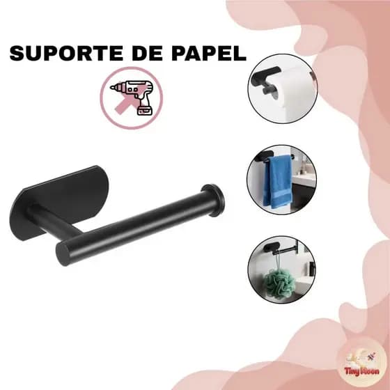 Porta Papel Higiênico Suporte Auto Adesivo Para Parede Vaso Sanitário
