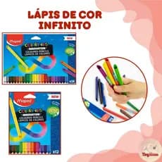 Lápis De Cor Infinity 12 E 24 Cores Maped Não Aponta Triangular Mais Resistente Cores Vibrantes