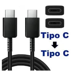 Cabo Carregador Tipo C Para Tipo C 2 Metros Cabo Usb-c Tipo C 2 Lados Cabo Tipo-C dois lados Tipo C Nas Duas Pontas
