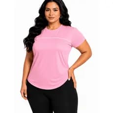 Camiseta Plus Size camiseta academia feminina Fitness camiseta manga curta fitness blusa para exercícios Plus esportiva