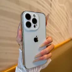 Capa de celular em vidro fosco original para iPhone 16, 15, 14, 13, 12, 11 Pro Max e 14 Plus