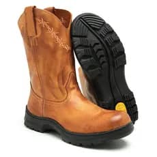 Bota de Galocha 100% Couro Legitimo para o Trabalho