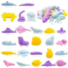 Kit 10/20/30/40/50 Squishy Mochi Bichinho Macio De Apertar MAR Pop It Fidget Super MAR