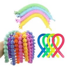 kit 6 Flofy Squish Fidget Toy Corda Borracha Anti-Stress Pop It Estica E Solta Sensorial Relaxante