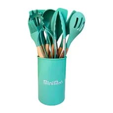 Utensilios de Cozinha Suporta até 230 Graus Silicone Minimen 12 Peças