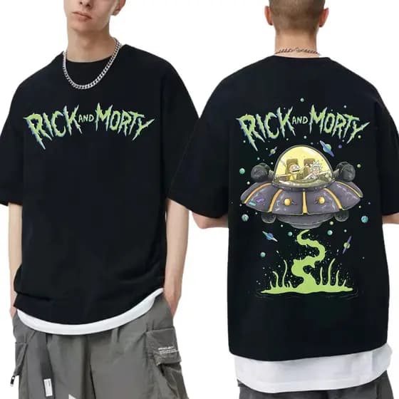 Camiseta Premium Desenho Rick And Morthy Estiloso Blusa Unissex Blusao 100% Algodao Confortavel