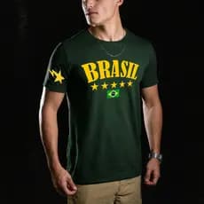 Camiseta Premium Unissex Brasil Copa Do Mundo  Confortavel Presente Jogos Logo Mangas Blusao