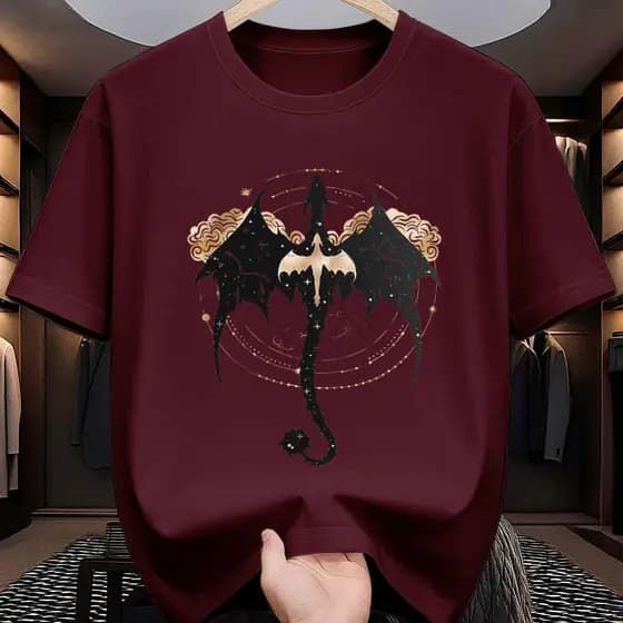 Camiseta Basica Dragão Livro Quarta Asa Premium Bonito Estiloso Estampa Literaria