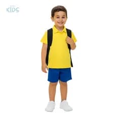 Bermuda Escolar Infantil Helancol Azul