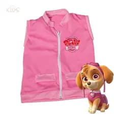 Colete Skye Patrulha Canina Rosa Claro
