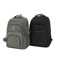 Mochila Impermeável De Nylon Funcional De Grande Capacidade Com Zíper De 5 Camadas Para Escolar Estudantes