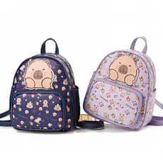 Mochila Escolar Leve De Couro Pu Com Desenho Animado E Bolsa Carteiro Para Meninos E Meninas
