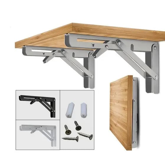 Mesa Dobrável De Parede Amadeirado Para Home Office Multiuso - Noce