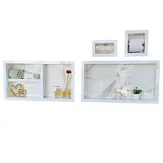 KIT 4 Itens Nicho Organizador Colméia + Nicho Porta Shampoo + Porta Papel Higiênico + Saboneteira - ENVIO FULL