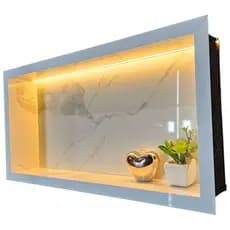 NICHO PORTA SHAMPOO COM LED  60X32CM EM PORCELANATO ENVIO FULL 📦