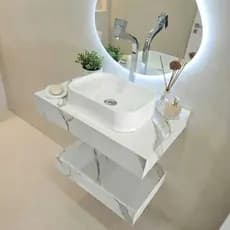 KIT  BANCADA, LAVATÓRIO PORCELANATO,LAVABO 62x40CM COM CUBA DE EMBUTIR ENVIO EMEDIATO.