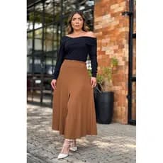 Blusa moderna com Manga longa gola assimetrica ombro a ombro LUA