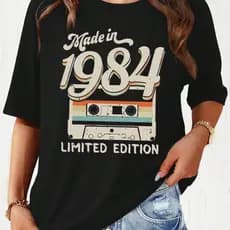 Camiseta Feminina e Masculina Estampa Lembraças 1984 100% Algodão 30.1 Lançamento 2025