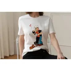 Camiseta Básica 100% Algodão Popeye E Olívia Lançamento 2025 Envio Rápido