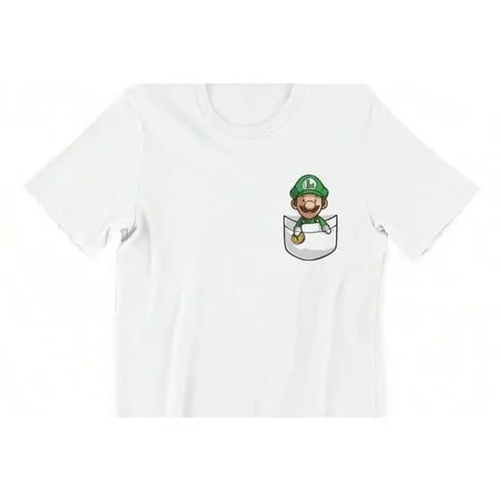 Camiseta Básica 100% Algodão Luigi Geek Gamer Nerd Novidade Lançamento 2025 Envio Rápido
