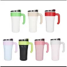 Copo Térmico com Canudo de Aço Inox 800ml com Alça Térmica Fitness com Tampa 2 Funções