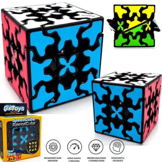 Mágico 3x3x3 Gear Cube Speed Raro Original PCuboromoção