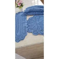 kit com 6 souplat + trilho de mesa azul
