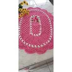 Tapete croche tapete de porta sala quarto banheiro tapetinho de crochê
