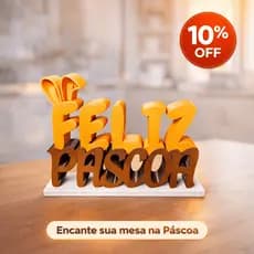 Enfeite Decorativo Feliz Páscoa com Orelhas de Coelho – Decoração de Mesa para Páscoa