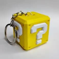 Chaveiro Lucky Block Interrogação Amarelo – Chaveiro Gamer Estilo Game Clássico Estilo Mário