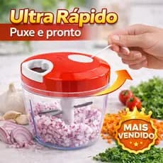 PraticoChef™ Mini Processador Manual Portátil Triturador de Alimentos Rápido Sem Energia Fácil Limpeza